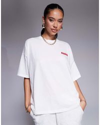 Kaiia - Studio Bubble Logo Back Print Oversized T-shirt - Lyst