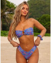 Kulani Kinis - Electric Bloom Mid-rise Brazilian Bikini Bottom - Lyst