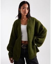 ASOS - – dicke, offene oversize-strickjacke - Lyst