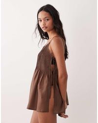 ASOS - Rita Pleated Beach Cover Up - Lyst
