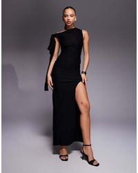 Vesper - Bengaline Off Shoulder Drape Detail Maxi Dress - Lyst