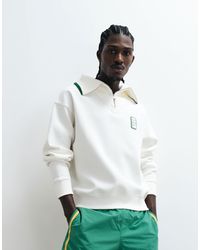 Lacoste - Sweat-shirt classique style polo à col zippé avec logo - Lyst