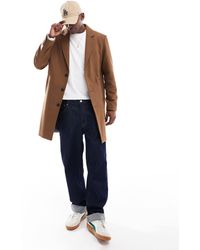 Jack & Jones - – langer mantel aus wollmix - Lyst