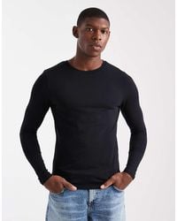 ASOS - Essentials Muscle Fit Long Sleeve T-shirt - Lyst