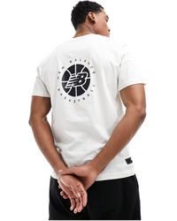 New Balance - Active Basketball Logo Back Print Crewneck T-shirt - Lyst