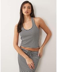 ASOS - Textured Knit Halter Neck Top Co-ord - Lyst