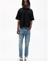 Pull&Bear - Skinny Jeans Met Scheuren - Lyst