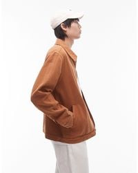 TOPMAN - Washed Canvas Jacket - Lyst