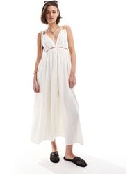 ASOS - Double Cloth Maxi Dress With Twisted Strap And Cut Out Detail - Lyst