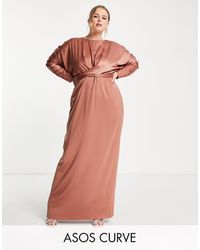 ASOS Maxi Dress With Batwing Sleeve And ...