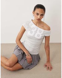 Cotton On - Graphic Off Shoulder Tee - Lyst