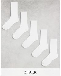 River Island - 5 Pack Ribbed Socks - Lyst