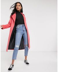 Liquorish Wrap Coat - Pink