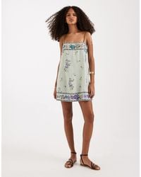 Free People - Bali Take You With Me Mini Slip Dress - Lyst
