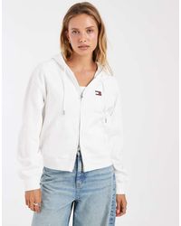 Tommy Hilfiger - Badge Logo Zip Up Hoodie - Lyst