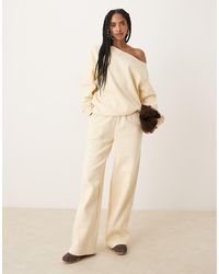ASOS - Wide Leg Brushback Trackies - Lyst