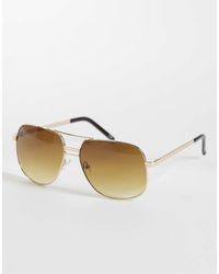 ASOS - Metal Aviator Sunglasses - Lyst