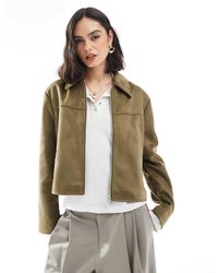 ASOS - Jack Van Imitatiesuède Met Kraagje - Lyst