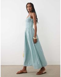 Abercrombie & Fitch - Scoop Neck Dipped Waist Maxi Dress - Lyst