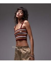 adidas Originals x ASOS - Top A Rayas De Tirantes De Punto De (Parte De Un Conjunto)-Rojo - Lyst