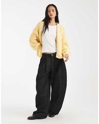 Kiwi & Co - Love Me Later Contains Wool Hand Knitted Chunky Knit Dropped Shoulder Balloon Sleeve Cardigan - Lyst