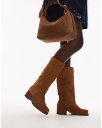Bronx - Botas Por La Rodilla Lavado De Estilo Wéstern De Ante Ky-Ley De -Marrón - Lyst