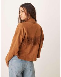 Jdy - Faux Suede Jacket - Lyst