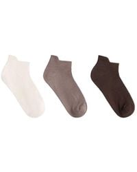 Oysho - 3 Pairs Of Tab Polyamide Blend Sports Sneaker Socks - Lyst