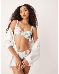 Abercrombie & Fitch - – bikinioberteil mit breiten trägern und postkarten-muster, kombiteil - Lyst