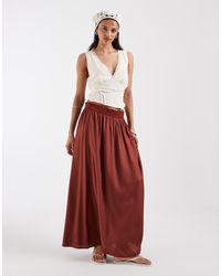 ONLY - Pleated Maxi Skirt - Lyst