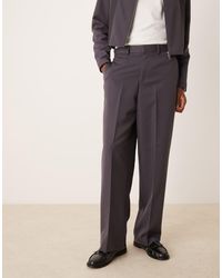 ASOS - Pantalones De Vestir De Pernera Ancha Y Talle Alto De (Parte De Un Conjunto) - Lyst
