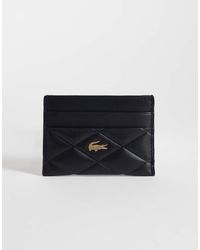 Lacoste - Croc Detail Quilted Leather Cardholder - Lyst