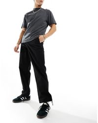 SELECTED - Pantaloni stile cargo neri vestibilità ampia - Lyst
