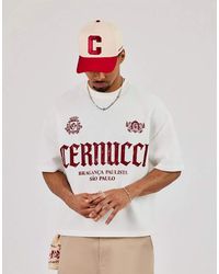 CERNUCCI - Boxy Waffle Contrast Print T-Shirt - Lyst