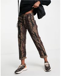 Combat - Pantaloni mimetici con tasche di Dickies in Verde | Lyst