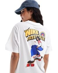 Nike - Camiseta Blanca Con Estampado Gráfico Cortez De - Lyst