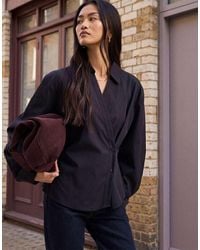 ASOS - Wrap Shirt With Cocoon Sleeve - Lyst