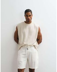 Only & Sons - Textured Linen Mix Short - Lyst