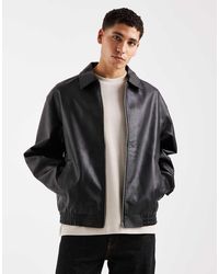 Jack & Jones - Bomberjack Van Imitatieleer - Lyst