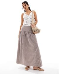 ASOS - Drop Waist Maxi Skirt - Lyst