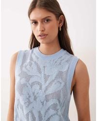 ASOS - Knit Floral Tank Top - Lyst