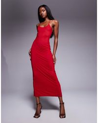 ASOS - – camisole-midikleid aus mesh - Lyst