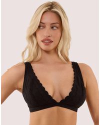 Peek & Beau - Nikki Broderie Scallop High Apex Bikini Top - Lyst