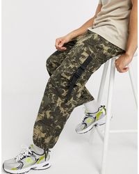 ASOS Wide Leg Cargo Trousers - Green