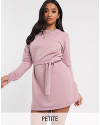 mint tie waist pocket sweater dress