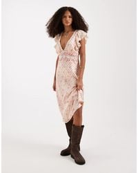 Free People - Bali Lace V-neck Midi Dress - Lyst