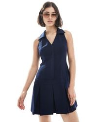 Miss Selfridge - Tailored Halter Neck Mini Dress - Lyst