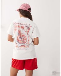 Reclaimed (vintage) - Cotton Oversized T-shirt With Lobster Picnic Back Print - Lyst