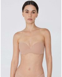 Tezenis - New York Padded Microfibre Bandeau Bra - Lyst