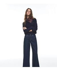 Pull&Bear - Jeans A Fondo Ampio E Vita Bassa Scuro - Lyst